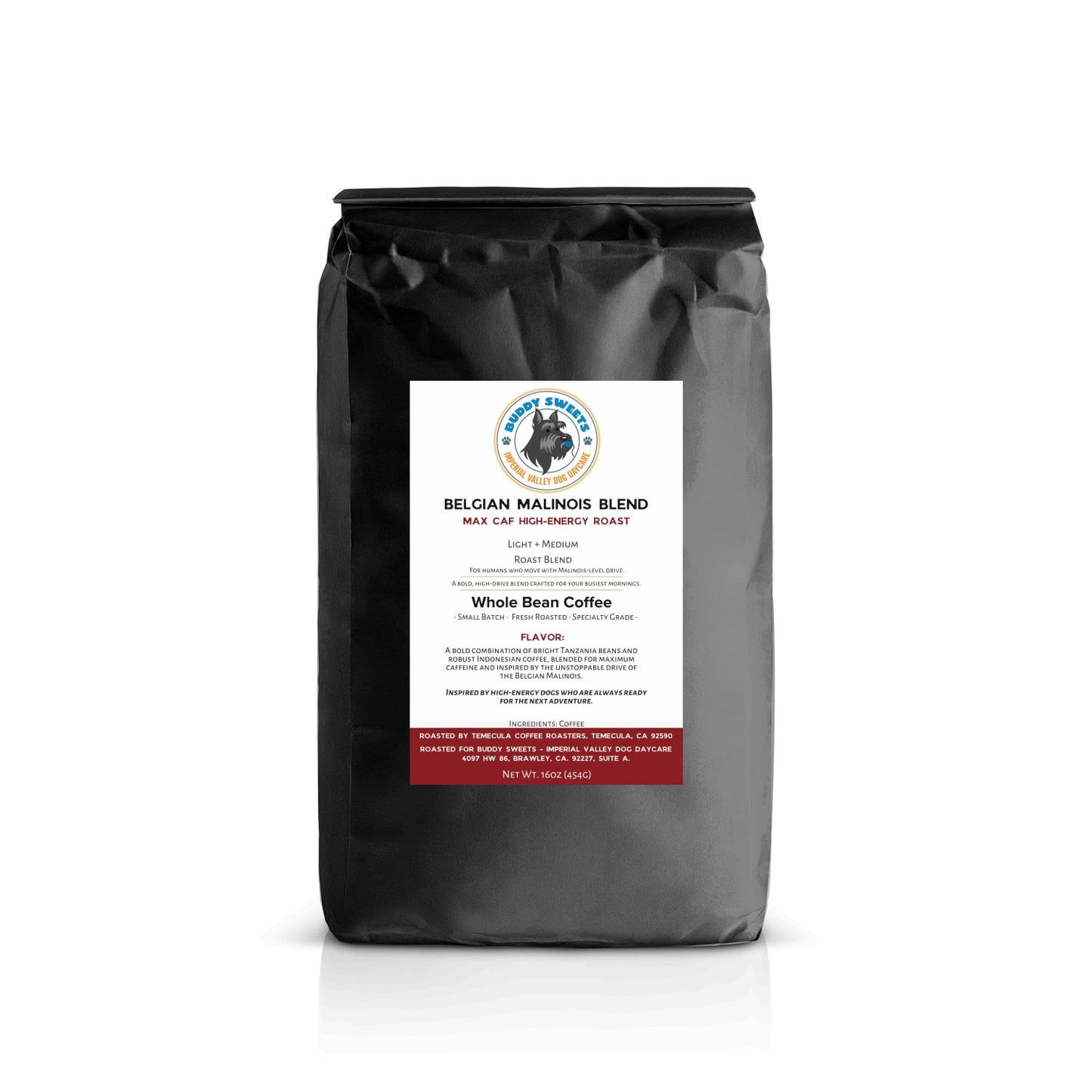 Belgian Malinois Blend – Max Caf
- 16 oz Whole Bean